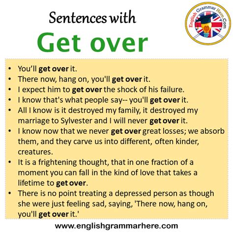 get something over with in a sentence