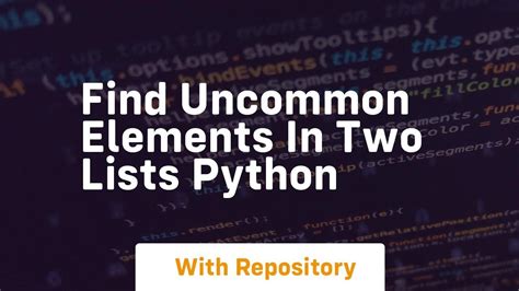 get uncommon elements from two lists python