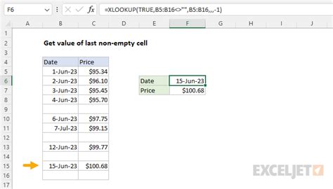 get value from list excel