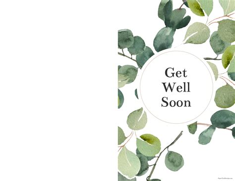 get well card template pdf