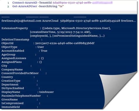 get-azureaduser all properties
