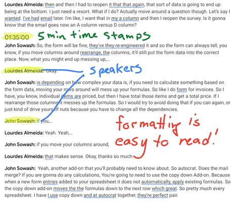 Automatic Meeting transcript via Google Meet