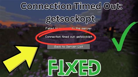 How to Fix Minecraft Failed To Connect To The Server Connection Timed Out getsockopt YouTube