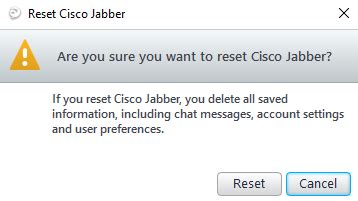getting jabber reset error