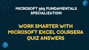 getting started with excel coursera quiz answers