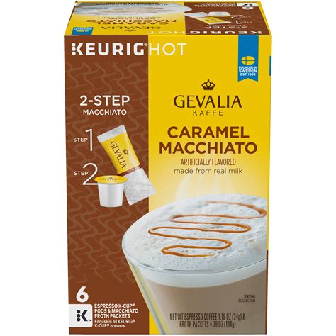 gevalia caramel macchiato k-cup caffeine