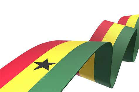 ghana flag ribbon png