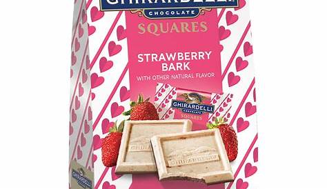 Ghirardelli Strawberry Bark Chocolate Squares Valentine's Bag, 7.9 oz