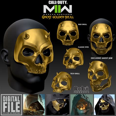 GHOST MASK RILEY CALL OF DUTY MODERN WARFARE COD MW2 3D models