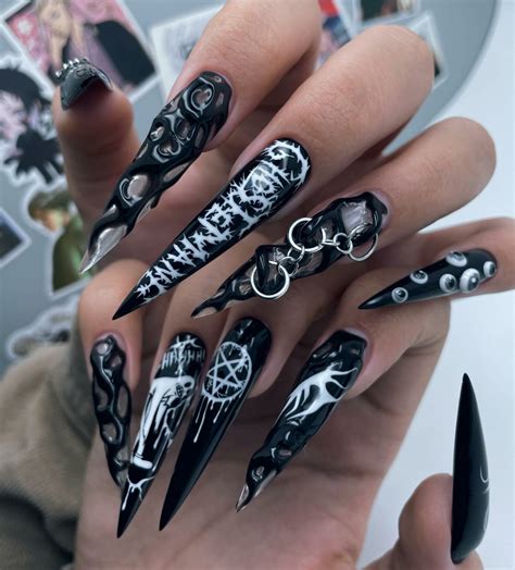 ghostemane nail designs