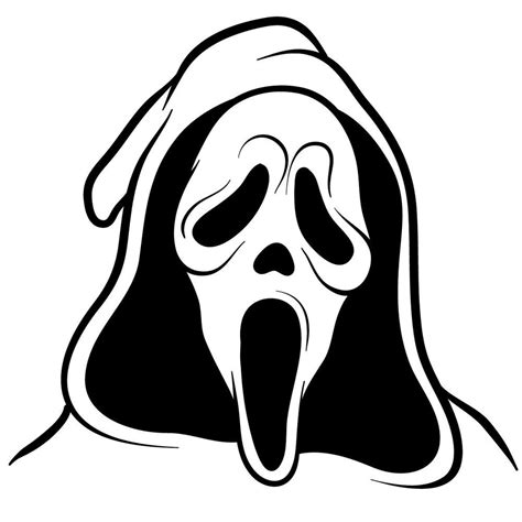 Ghostface Mask Drawing