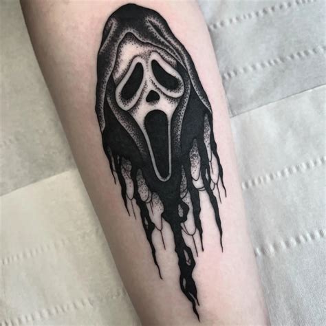 Ghostface Tattoo Small Abdomen