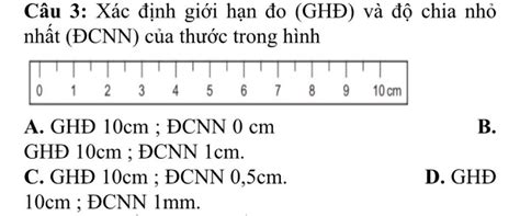 giới hạn đo của thước là