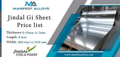 Gi Sheet Price Chart