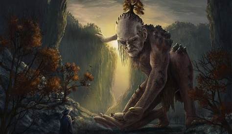 The Giant Mountain Fantasy Concept Art, Fantasy Artwork, Dark Fantasy