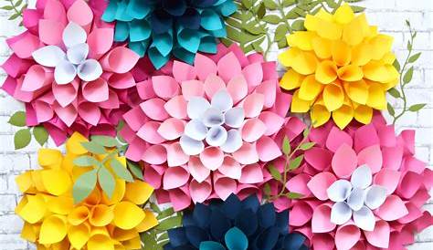 Giant Paper Flowers Decoration Flower Wedding Reception Wall Ideas MidSouth Bride