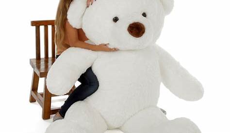 giant huge 91 white teddy bear stuffed plush - image #682971 on Favim.com