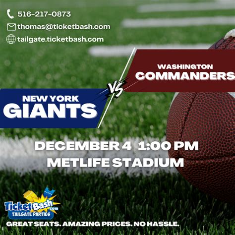 giants vs commanders tickets