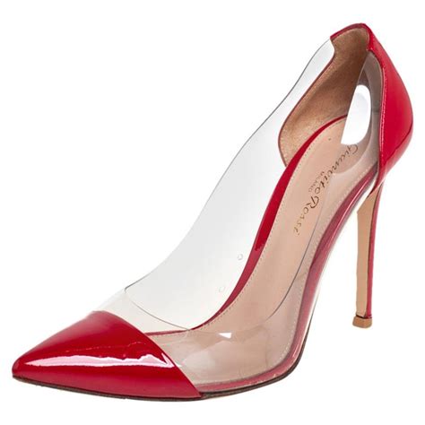 Gianvito Rossi Red Plexi Pumps