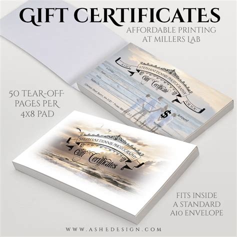Ozcorp Gift Certificate Booklet Gift Vouchers Ivory/Silver 25 Pack