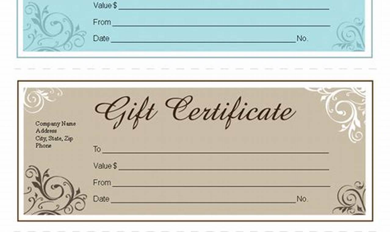 Free Printable Gift Certificates: Easy and Convenient Gifting