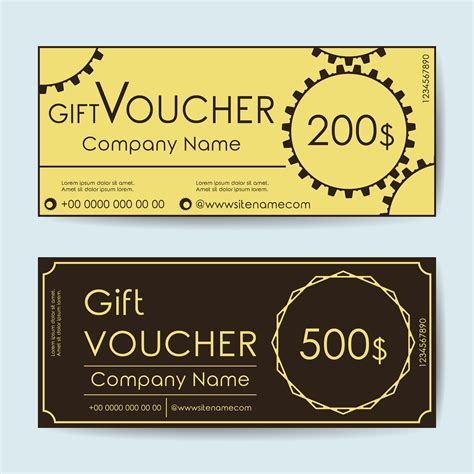 Gift Voucher Premium Design Voucher, Coupon template Golden, Design