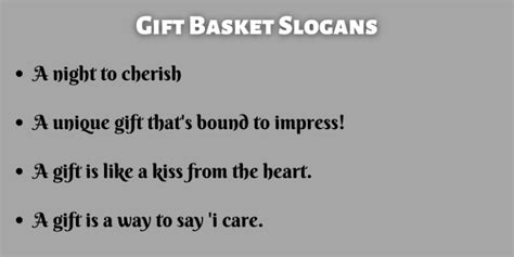 Gift Basket Slogans