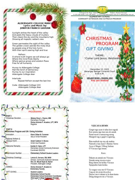 Gift Giving Program Title