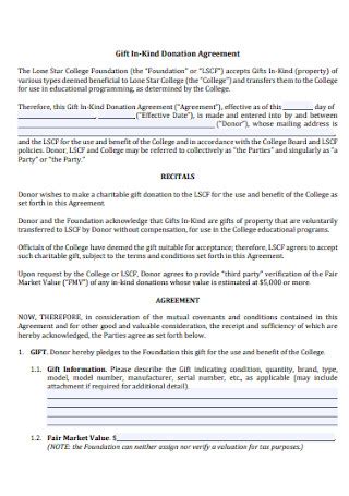 gift in kind form template