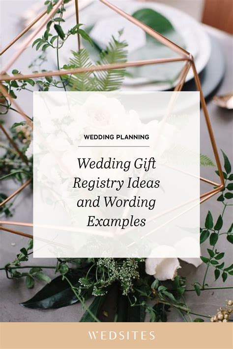 Gift Registry Wording Ideas