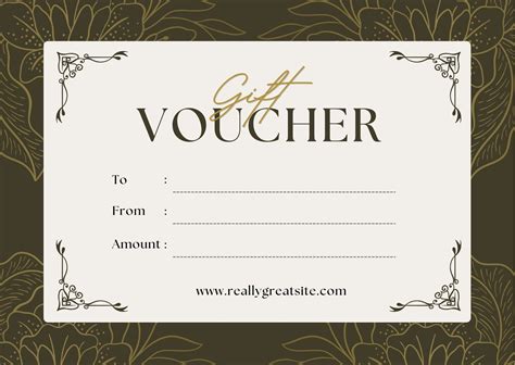 Gift Voucher Template Editable Free Printable