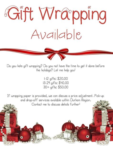 Gift Wrapping Station Flyer