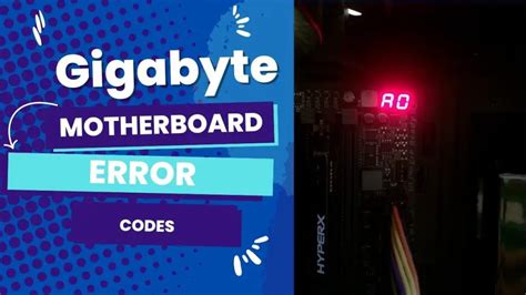 Gigabyte Motherboard Error Code Db