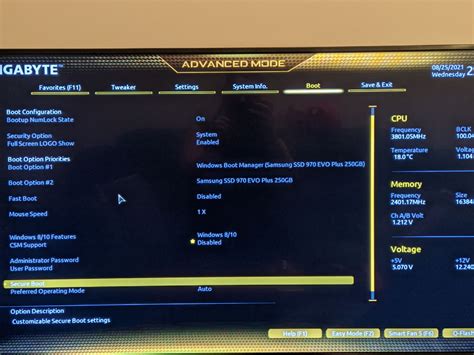 How to Enable Secure Boot in Gigabyte?
