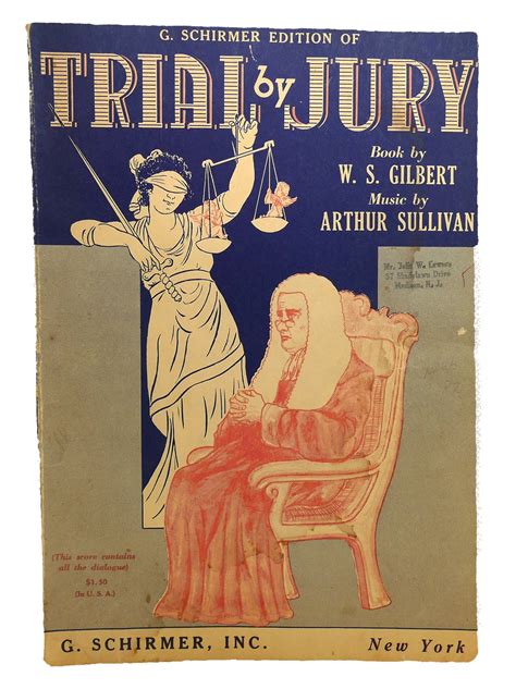 gilbert and sullivan trial by jury songs