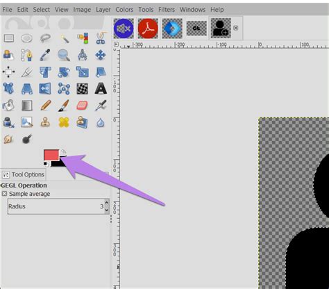 gimp change text color in image
