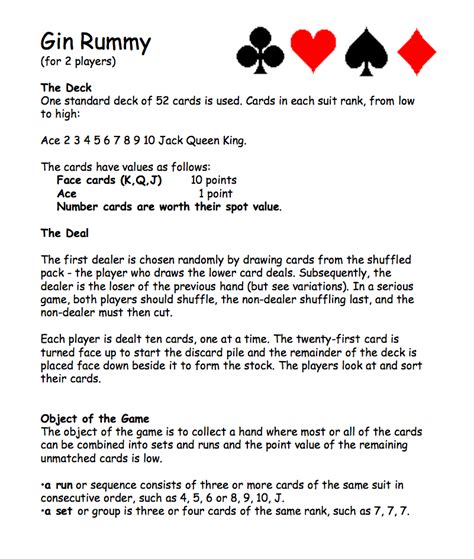 Gin Rummy Rules 3 Players