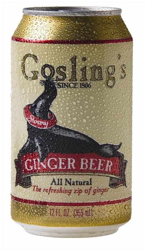 ginger beer with a seal on it