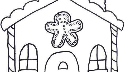 Download High Quality gingerbread house clipart outline