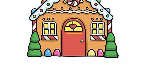 Gingerbread House Drawing With Color Draw A · Art Projects For Kids