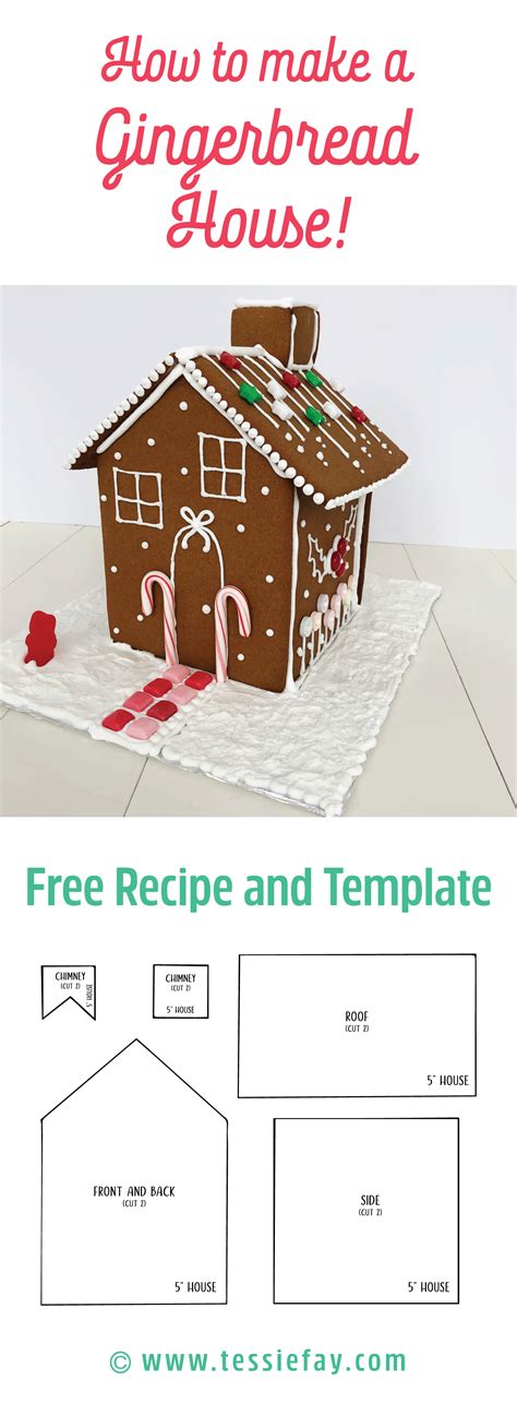 Free Printable Gingerbread House Template.