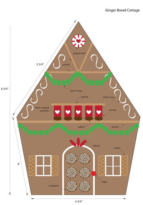 Gingerbread House Printable Pattern