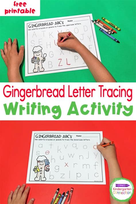 Gingerbread Letter Tracing Printable