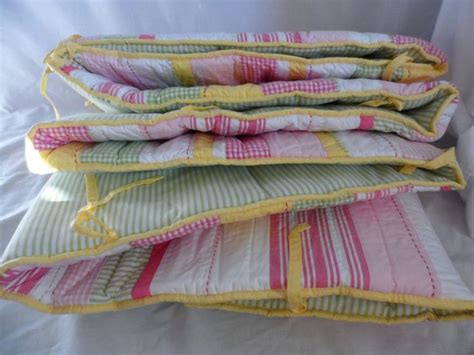 Gingham Crib Bumper Pads