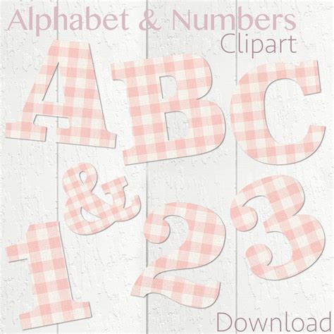 Gingham Nursery Letters