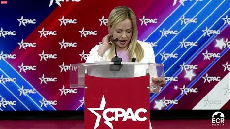 giorgia meloni speaking at cpac video