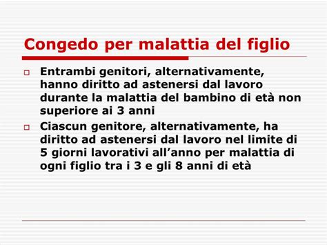 giorni per malattia figlio