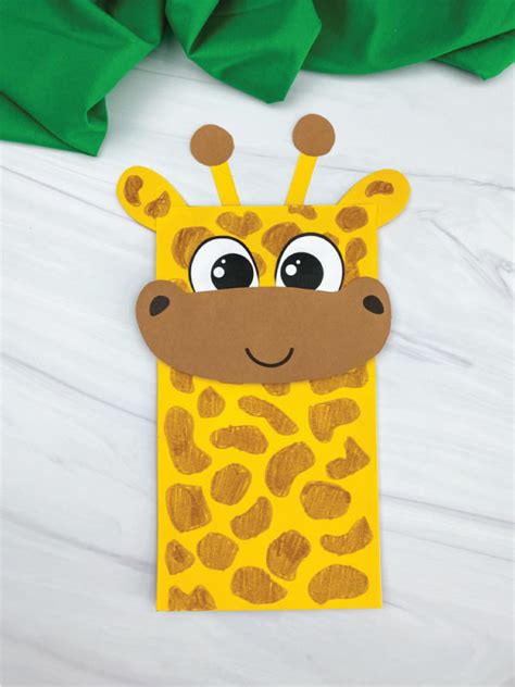 Giraffe Paper Bag Puppet