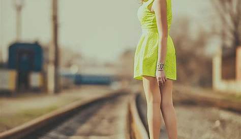 Girl On Railway Track Images A Sad s Stock Photo 57062504 Alamy