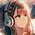 girl with headphones dp anime